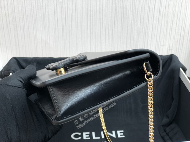 Celine專櫃2022新款CUIR TRIOMPHE斜挎女包 賽琳新品WOC鏈條皮革信封包 10J733 sldj2284